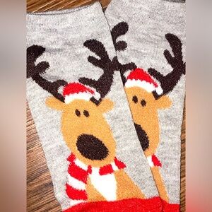 Festive Reindeer Socks Christmas socks just 4 you ! 🎄 ankle used socks